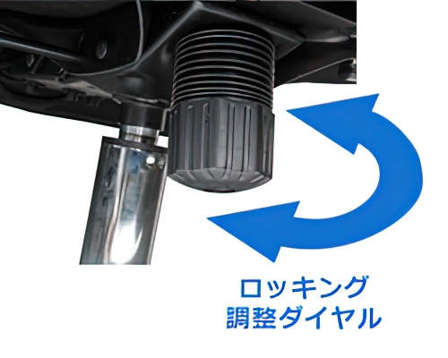 ロッキング調整ダイヤル