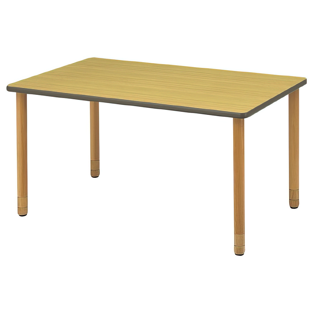 スペーサー脚木製テーブル（W1500×D900×H640-740）