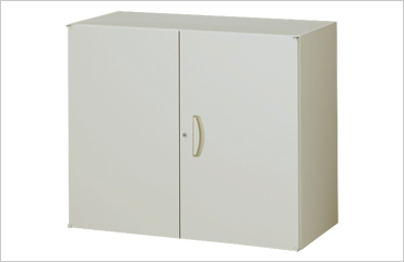 両開き書庫 ニューグレー（W900×D450×H750）の商品画像