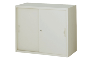 スチール引戸書庫 ニューグレー（W900×D450×H750）の商品画像