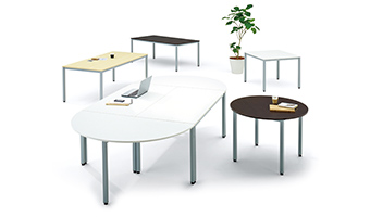 エランサ 半円型ミーティングテーブル設置例