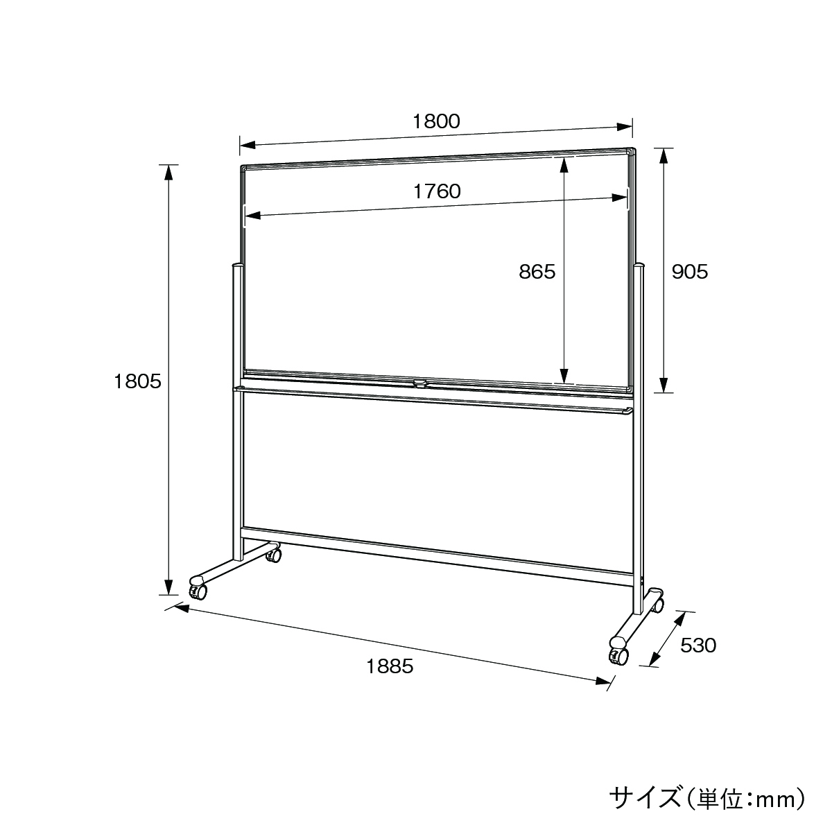 生興 壁掛けホワイトボード 無地 ホーロー白 H910×W1210MM STアルミ枠