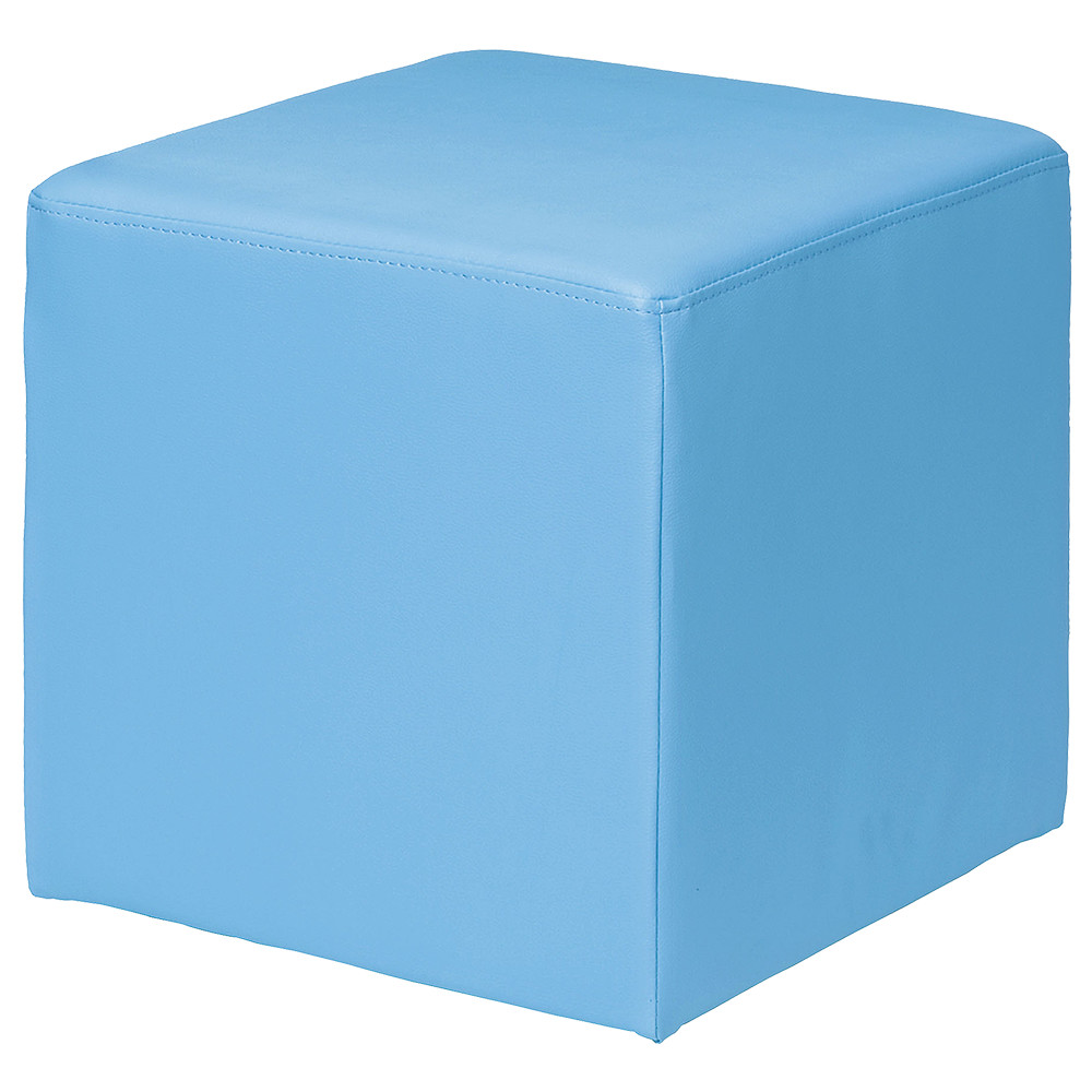 キューブスツール 幅400 奥行400 高さ400 ブルー チェア ミーティングチェア スツール オフィス インテリア ポップ キュート スタイル 丸椅子 スツール キューブ