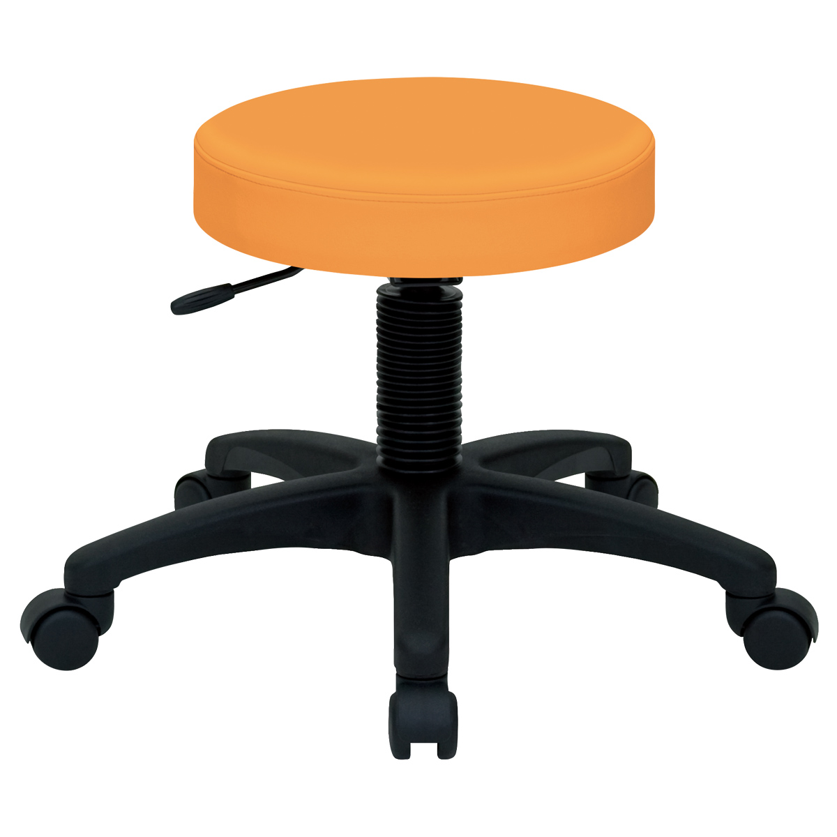 ホスピタルチェア 幅530 奥行550 高さ420-500 オレンジ チェア ミーティングチェア スツール 椅子 ラウンジチェア ホスピタルチェア オレンジ キャスター メーカ