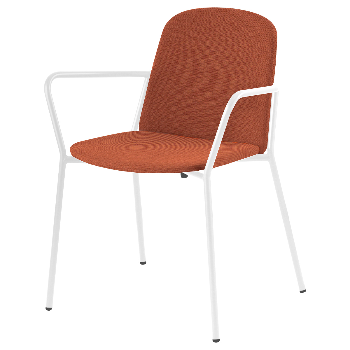 ワイオー 背座ファブリックタイプ 幅540 奥行540 高さ775 チェア ミーティングチェア 4本足 オレンジ 家具 オフィス家具 オフィスチェア シーン カラー フィット ポイント グループチェア ダイニングチェア