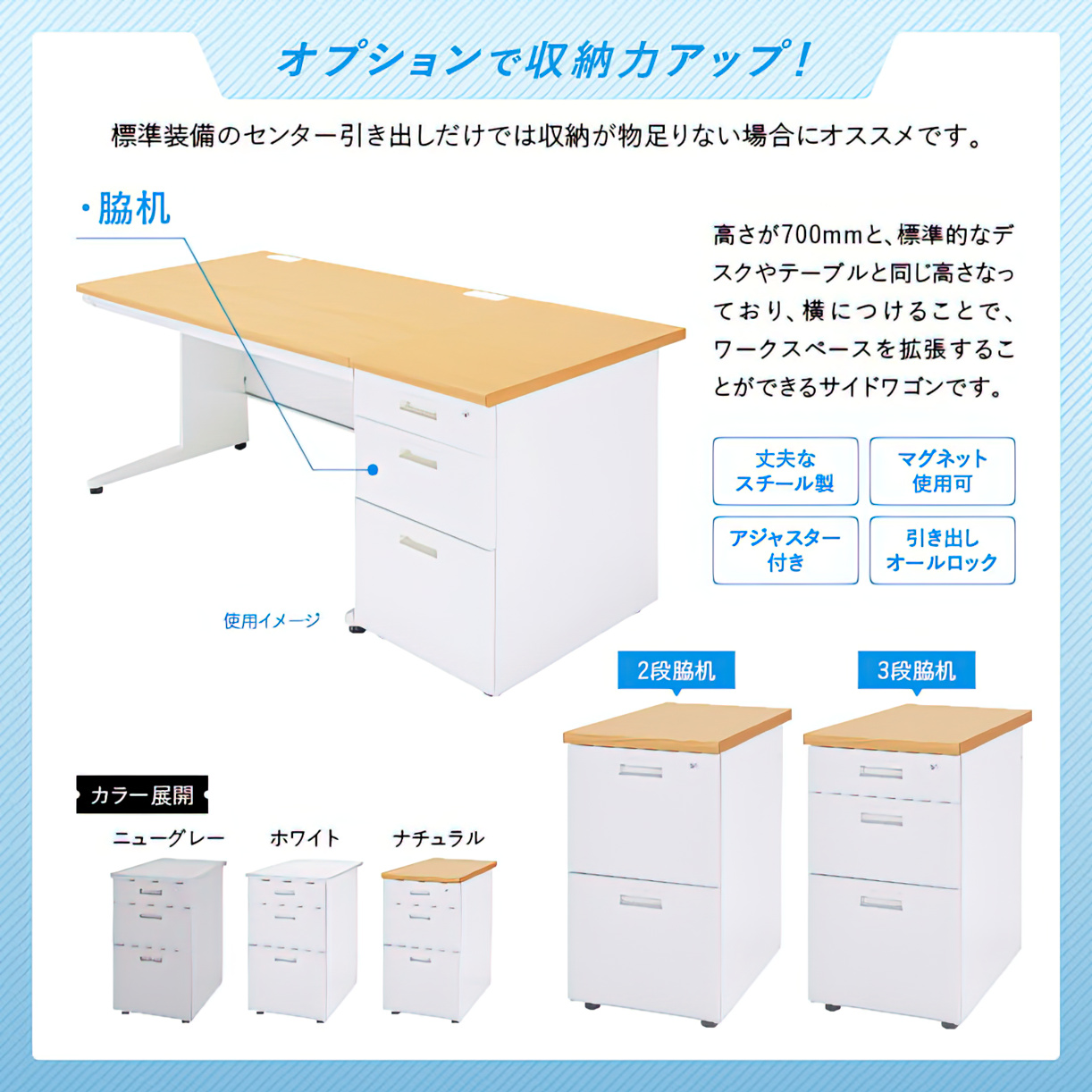 事務用ナチュラル平机 幅1400 奥行700 高さ700 KDN-147H 通販