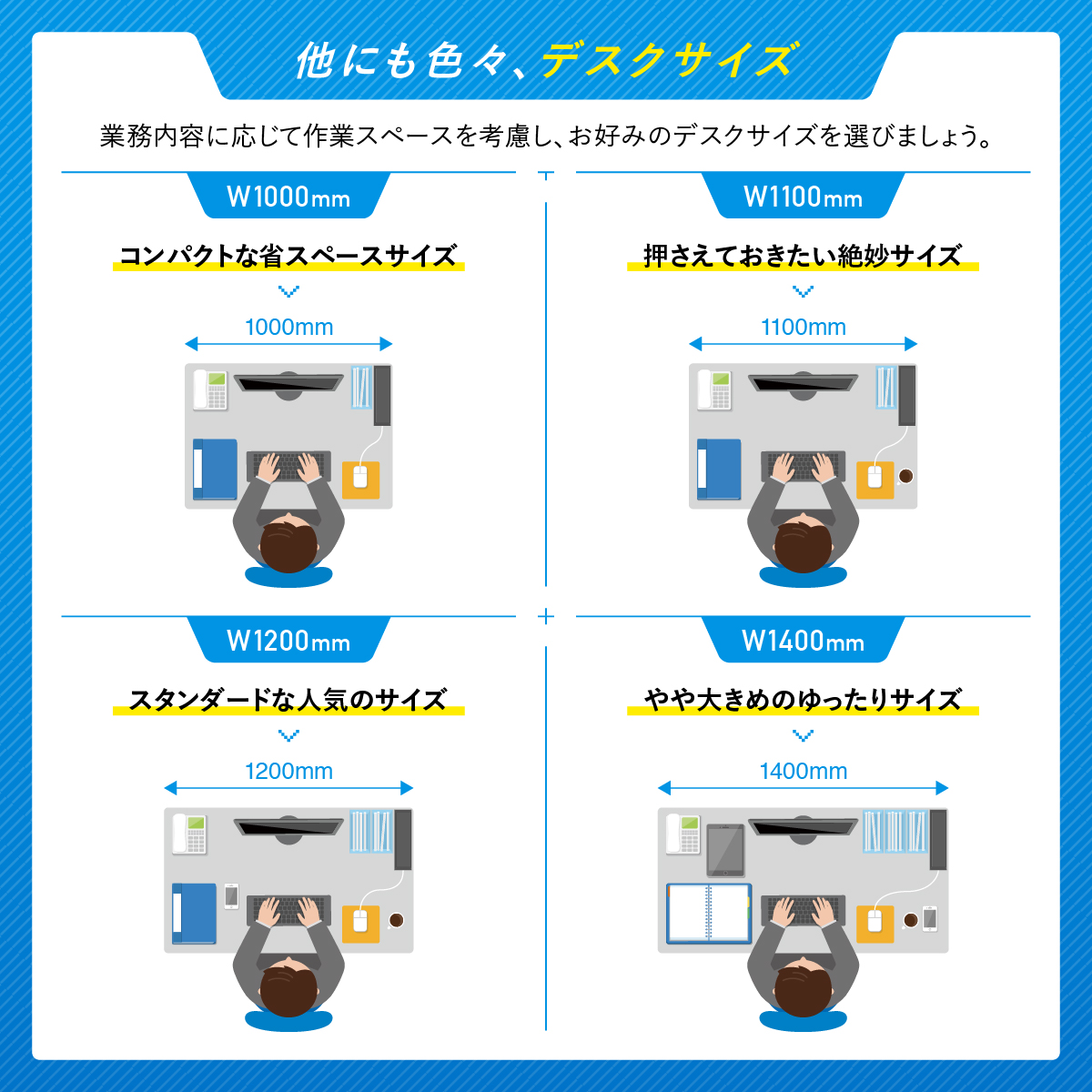 事務用片袖机 幅1100 奥行700 高さ700 KD-117S 通販 - オフィスデスク