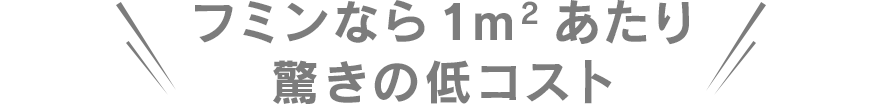 驚きの低コスト