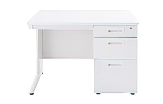 事務用ホワイト両袖机 幅1400 奥行700 高さ700 KDW-147W 通販