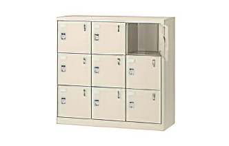 ダイヤルキー式 9人用スチールロッカー 幅900 奥行515 高さ1790 SLDW