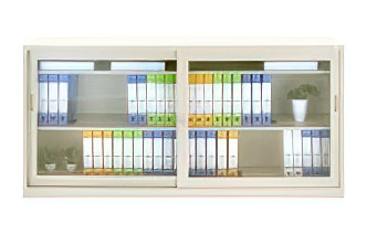 ガラス33タイプ 引違い書庫 幅880 奥行400 高さ880 SON-33G 通販