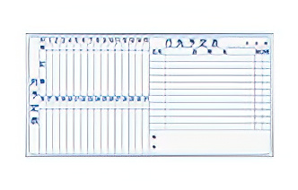 MAJI 壁掛けホーロー板面ホワイトボード 工事工程計画 幅1810 高さ910