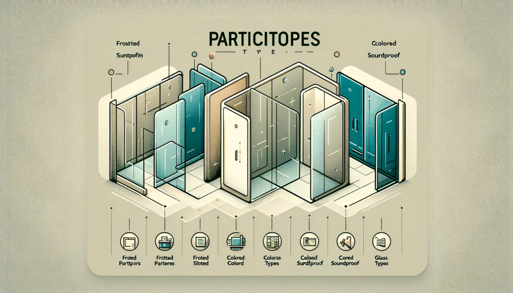 ガラスパーテーションの種類とそれぞれの特徴