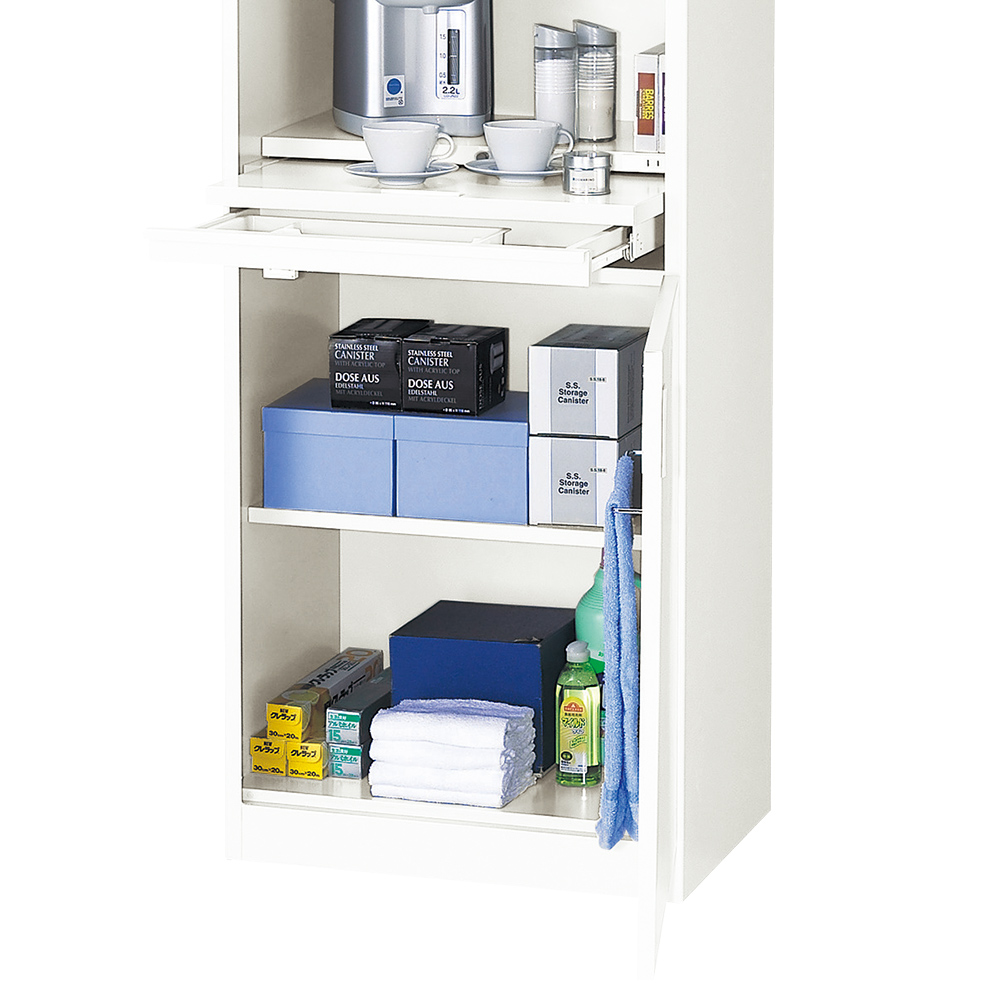 オフィスキッチン13型 クリアーホワイト（W600×D450×H1800）