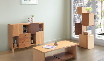 木製インテリア家具シリーズの設置例1