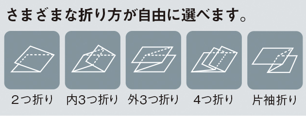 選べる、折り方