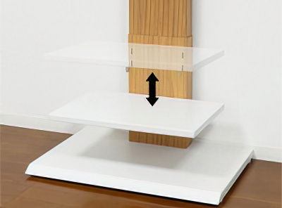 棚の2段階の調整