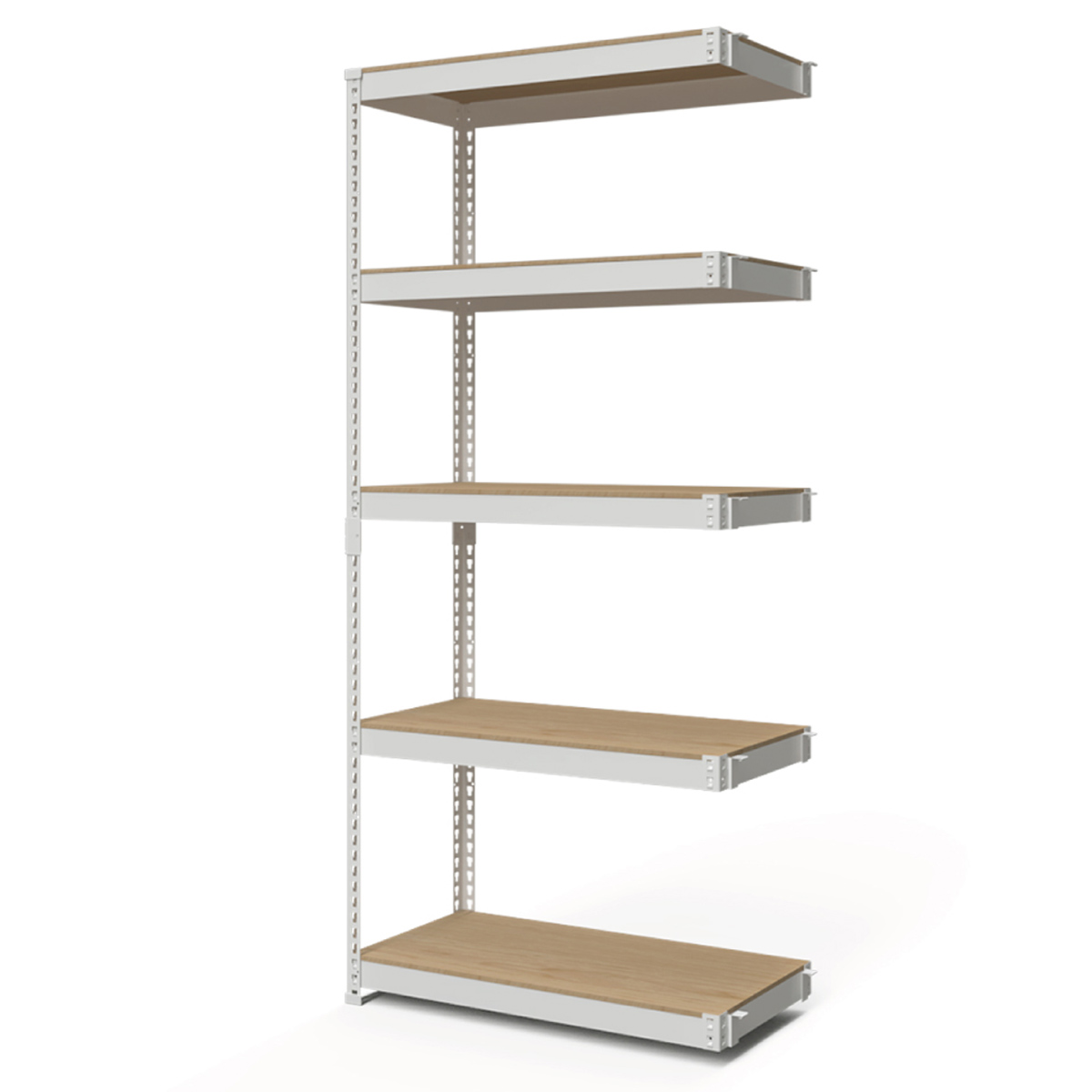 メタル＆ウッド5段シェルフ コーナー連結タイプ（W810×D410×H1800）