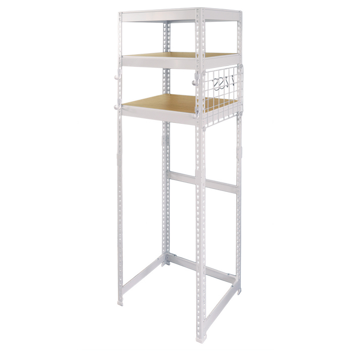 メタル＆ウッド上収納ラック（W620×D440×H1800）