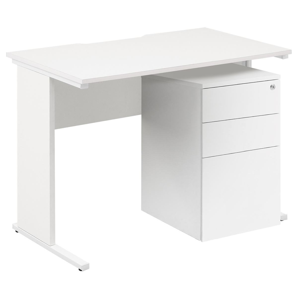 エコノミーデスク3段ワゴンセット（W1000×D600×H720）