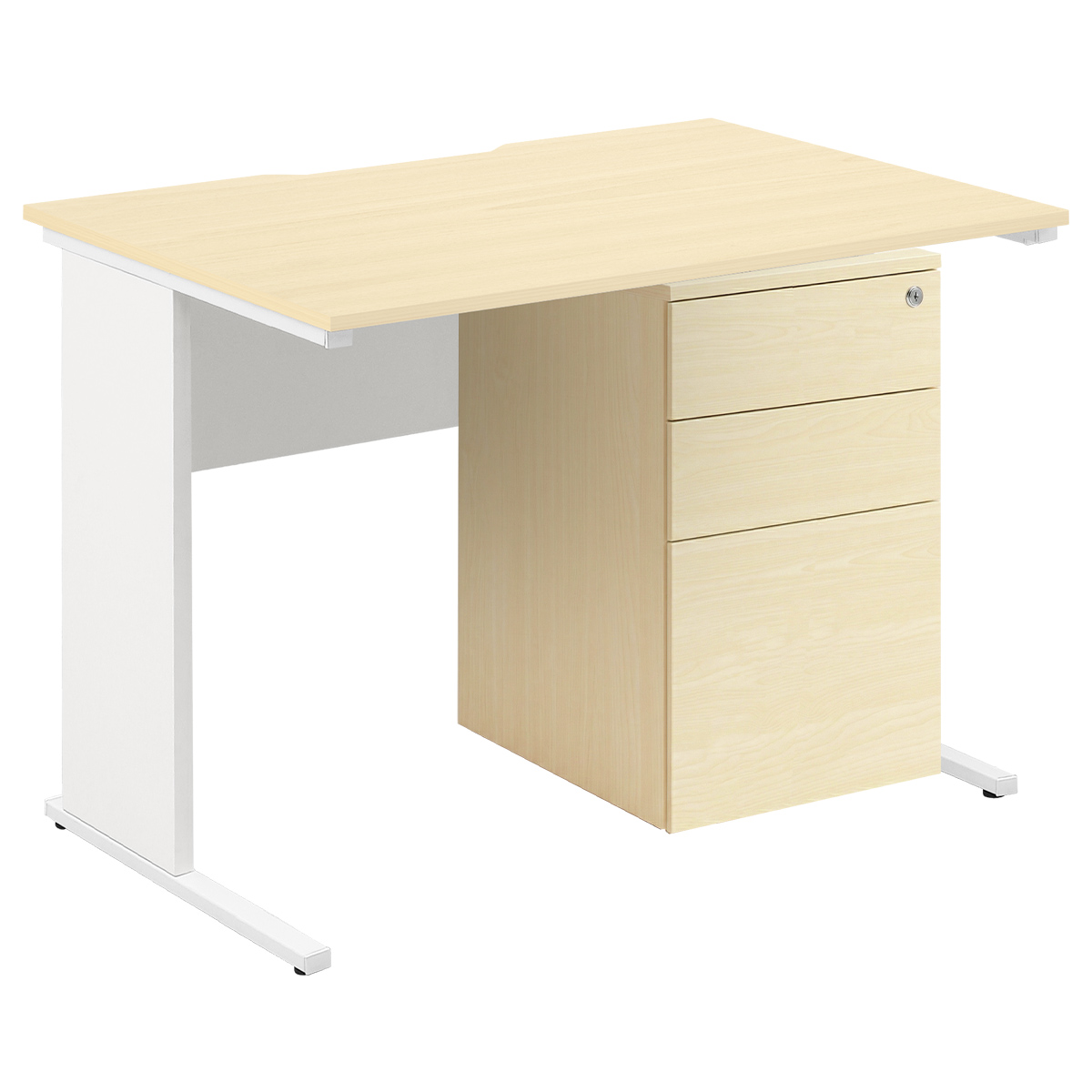 エコノミーデスク3段ワゴンセット（W1000×D700×H720）