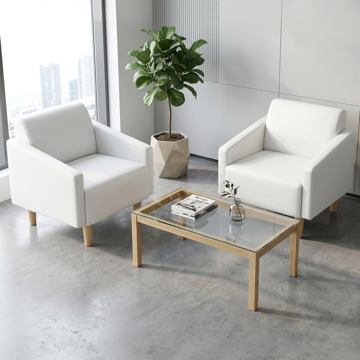 エコノミーロビーソファー 1人掛け2点セット（W650×D610×H720）