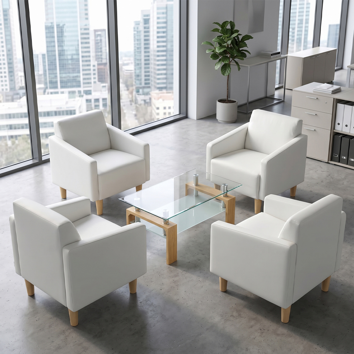フレキシブル来客ソファセット 4人用（エコノミーロビーソファシリーズ）