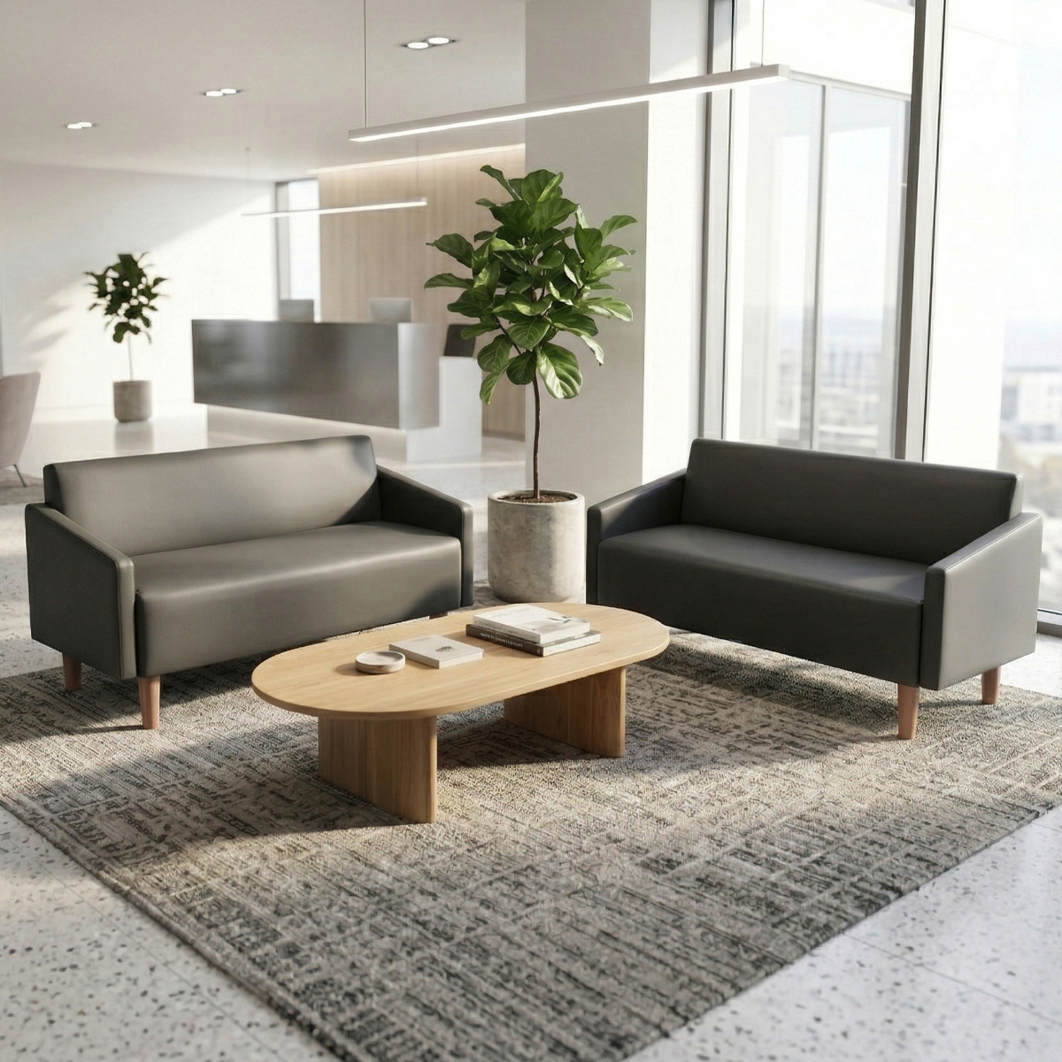 エコノミーロビーソファー 2人掛け2点セット（W1300×D610×H720）