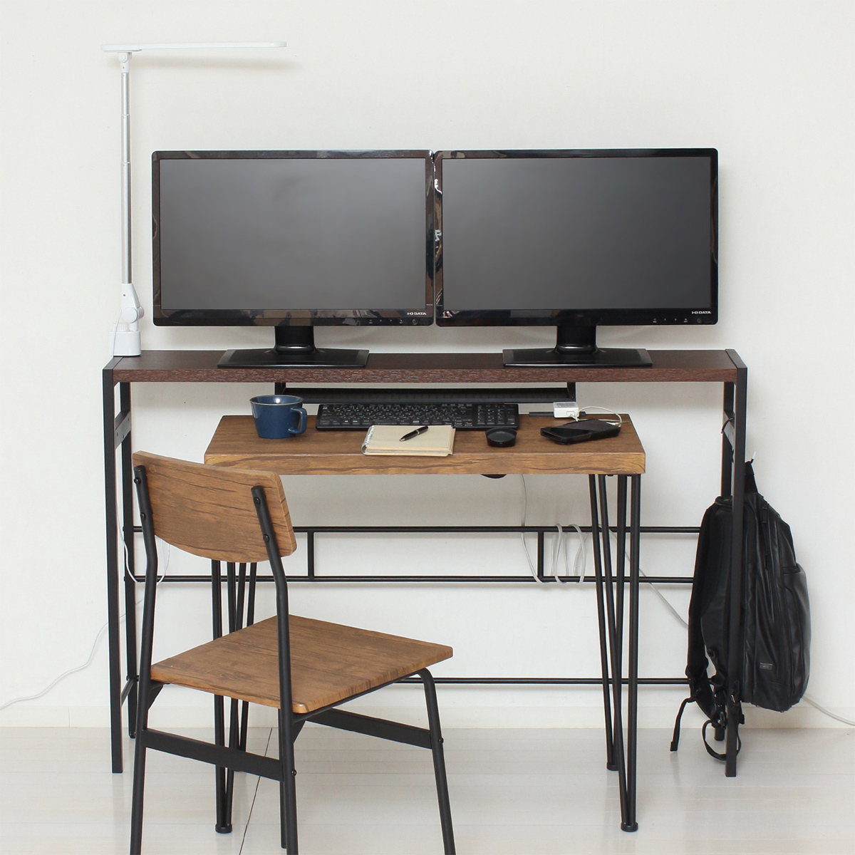デュアルモニターテーブル(W1250×D250×H700・825)