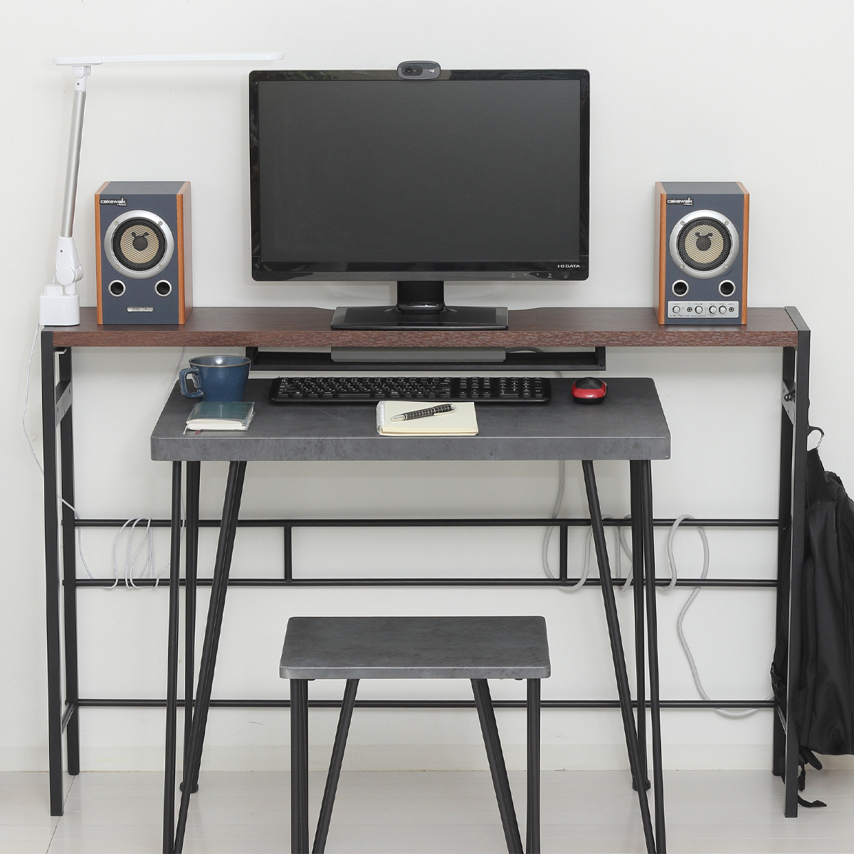 デュアルモニターテーブル(W1250×D250×H700・825)