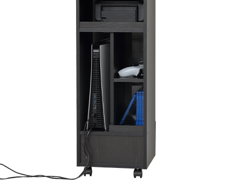 縦型設計で省スペース収納