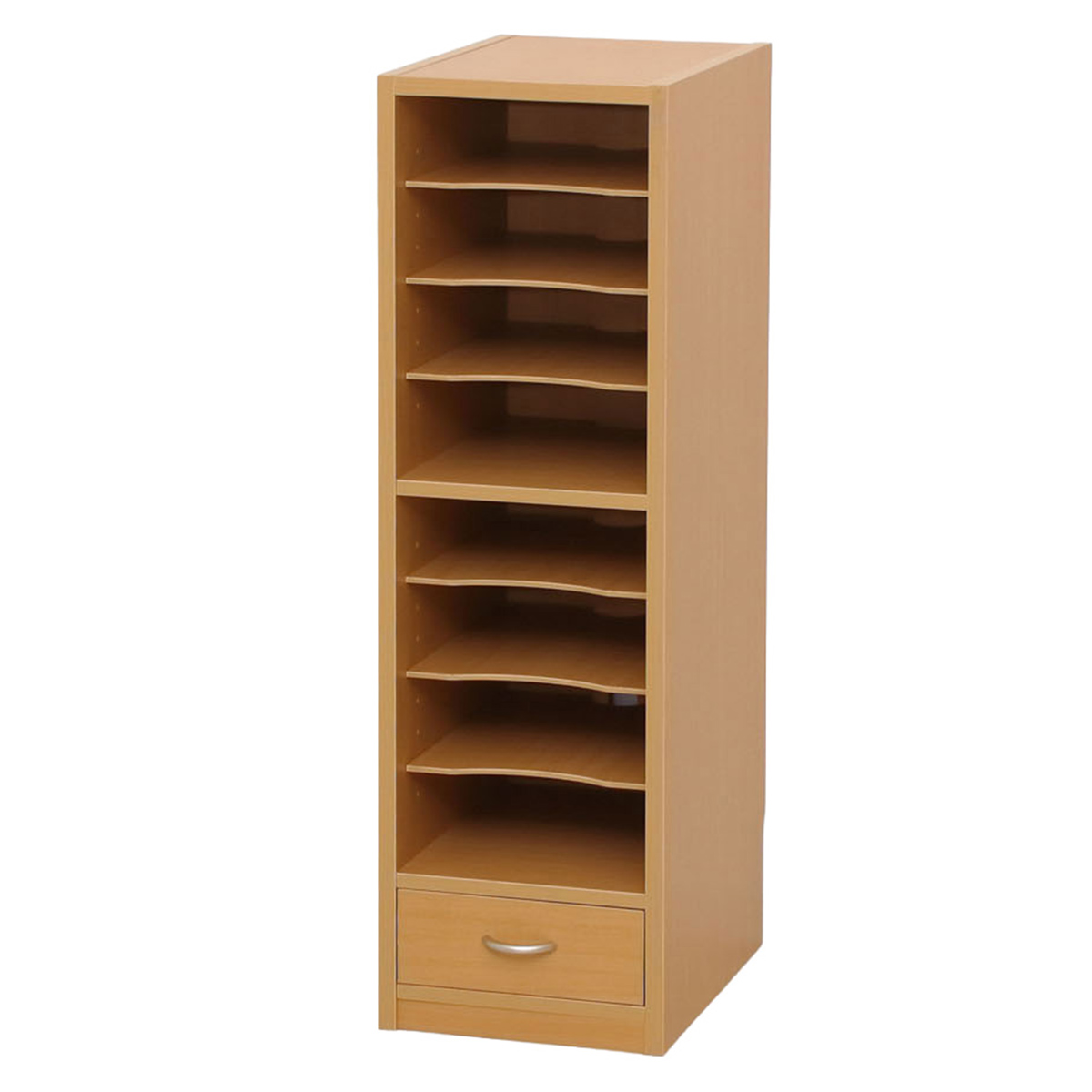 木製引出し付きA4書類整理棚（W275×D380×H900）