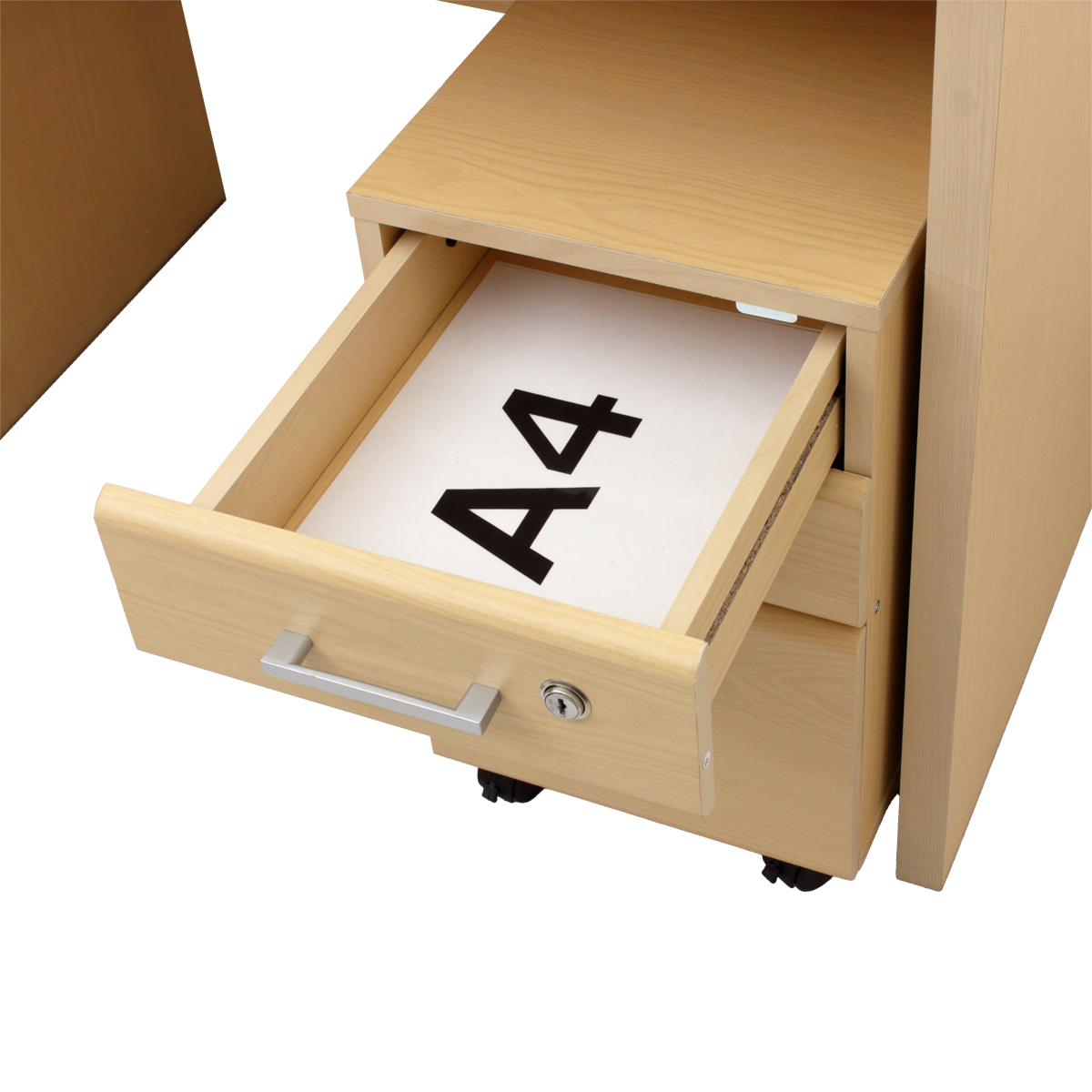 マーサ 鍵付きデスク(W900×D550×H700)2点セット