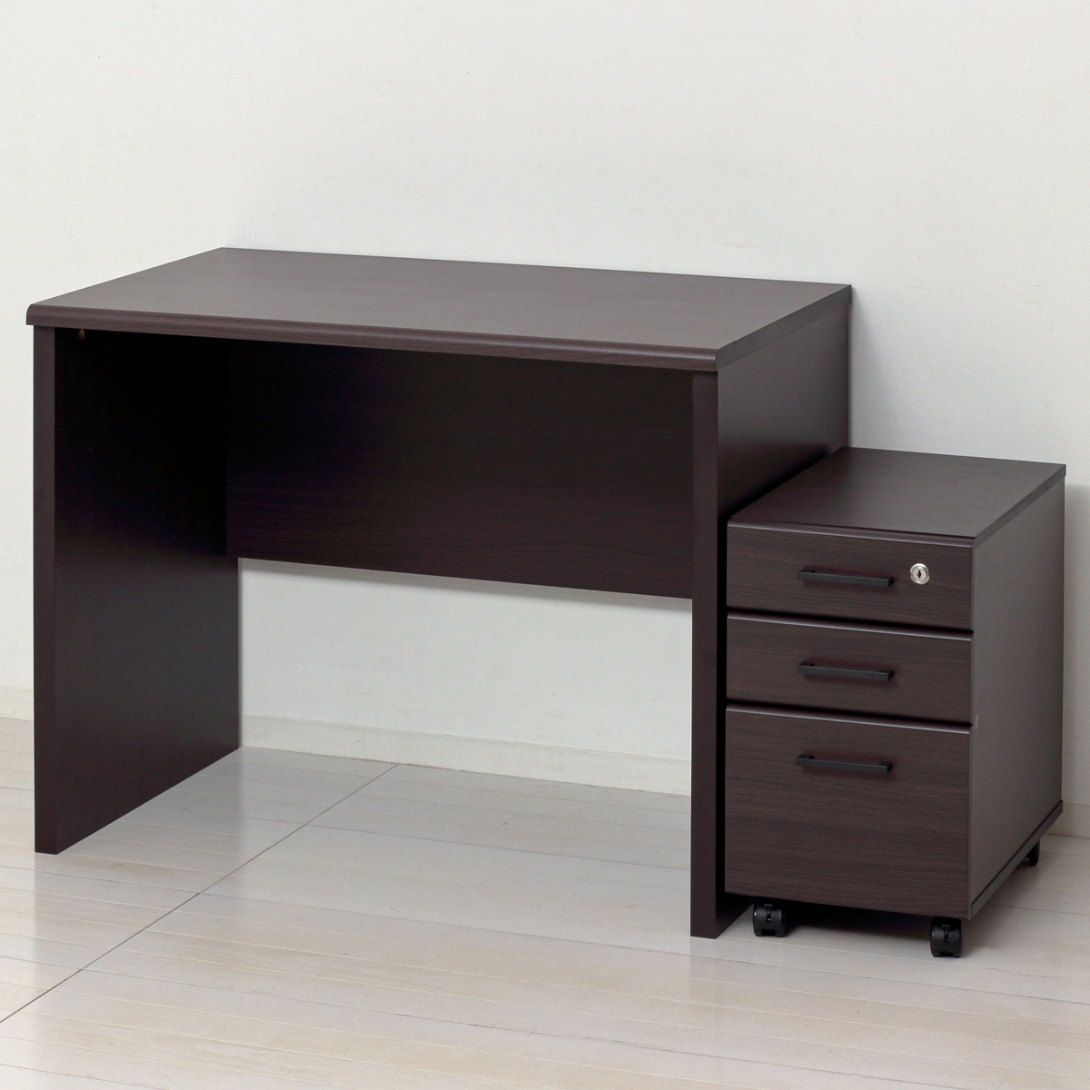 マーサ 鍵付きデスク(W900×D550×H700)2点セット