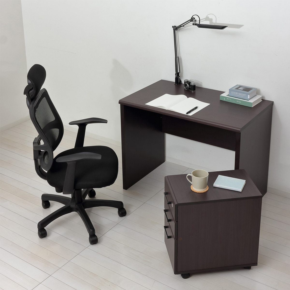 マーサ 鍵付きデスク(W900×D550×H700)2点セット