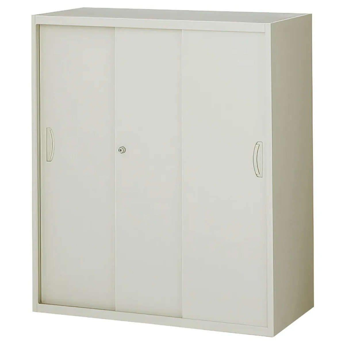 スチール3枚引戸書庫 KW45シリーズ 幅900 奥行450 高さ1050 KW45-310S
