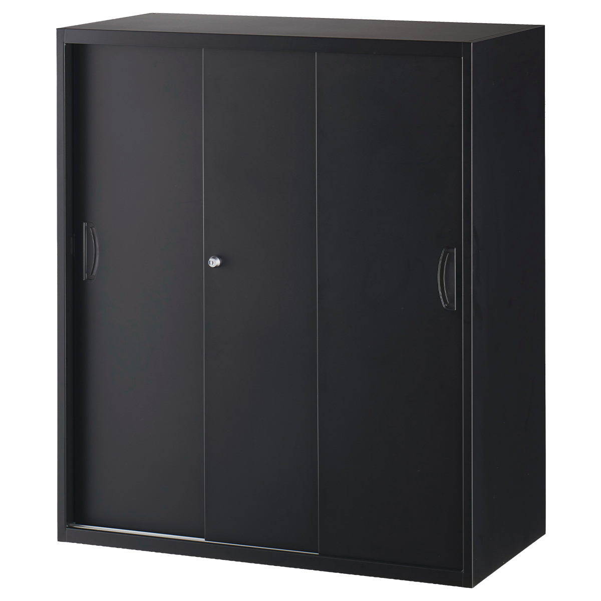 スチール3枚引戸書庫 KW45シリーズ 幅900 奥行450 高さ1050 KW45-310S