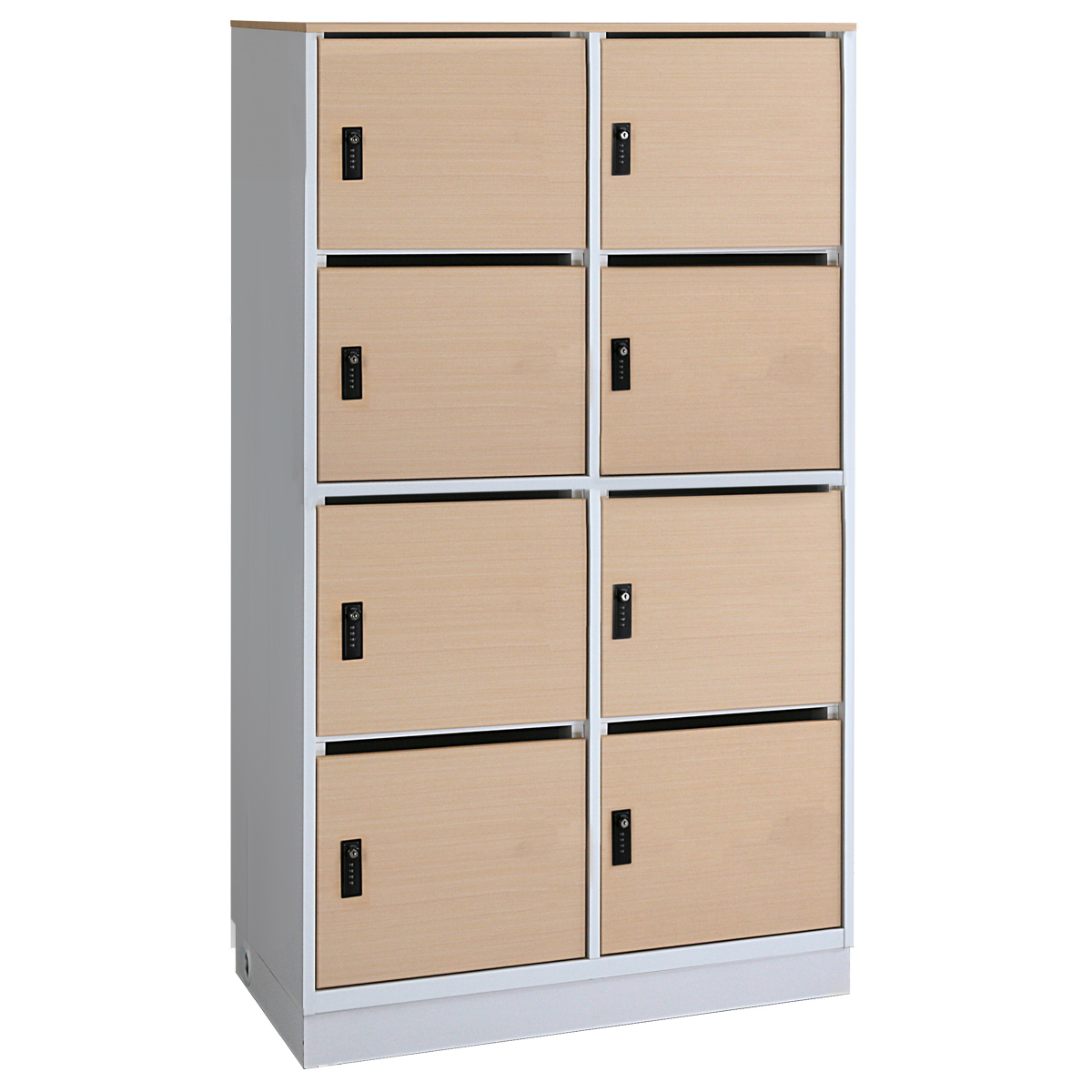 国産木製8人用パーソナルロッカー MKSシリーズ（W900×D450×H1628）