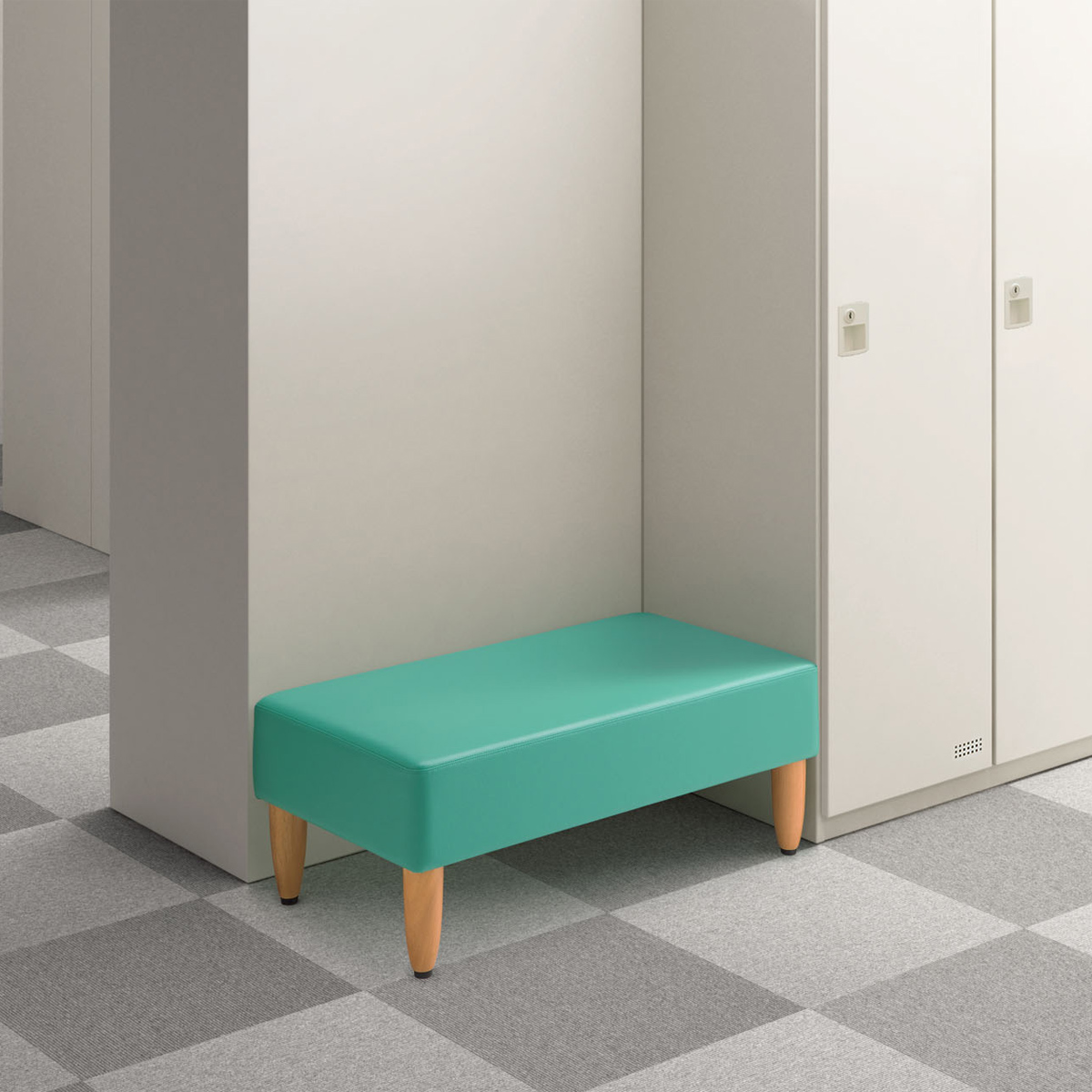角型ロッカールームベンチ（W900×D515×H400）