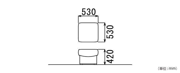 シエル スツール（RE-2150S）の詳細外寸法