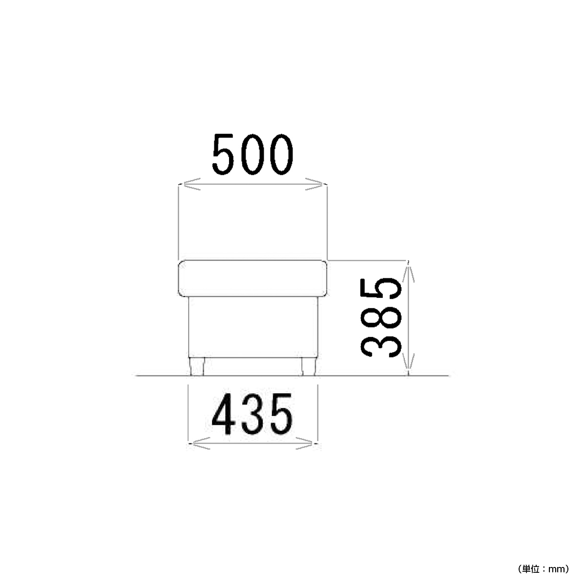 アテッサ スツール（W500×D500×H385）