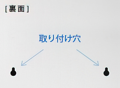 壁に取り付けられる