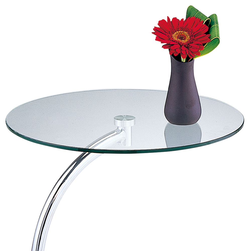ブラス サイドテーブル クリアガラスタイプ（W460×D460×H555）