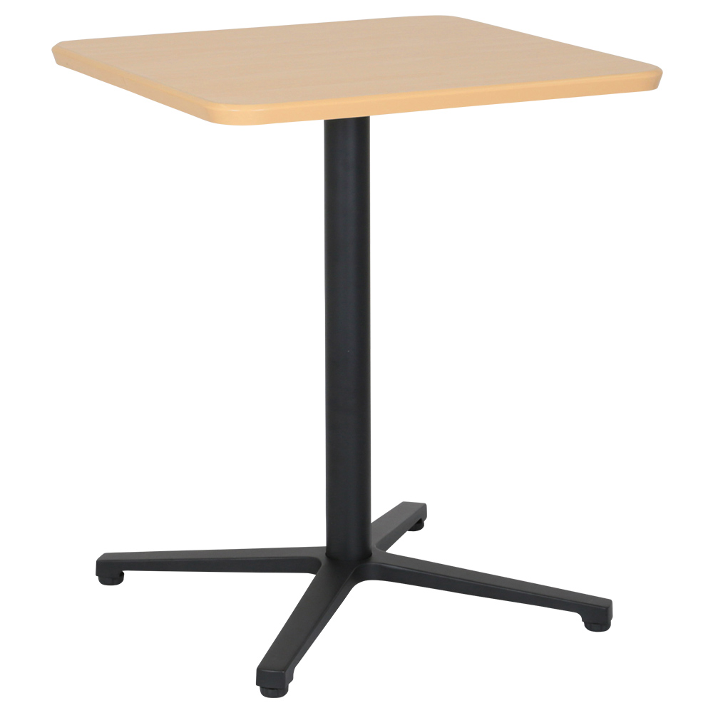 カフェテーブル ブラックアルミ十字脚タイプ（W600×D600×H726）