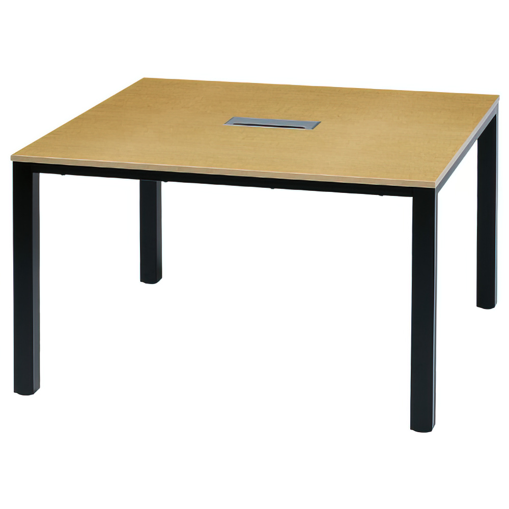 ミーティングテーブル ブラックフレーム（W1200×D1200×H700）