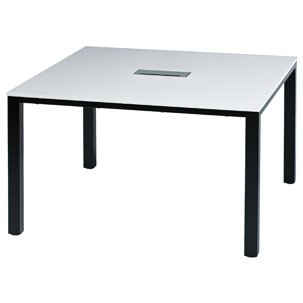 ミーティングテーブル ブラックフレーム（W1200×D1200×H700）