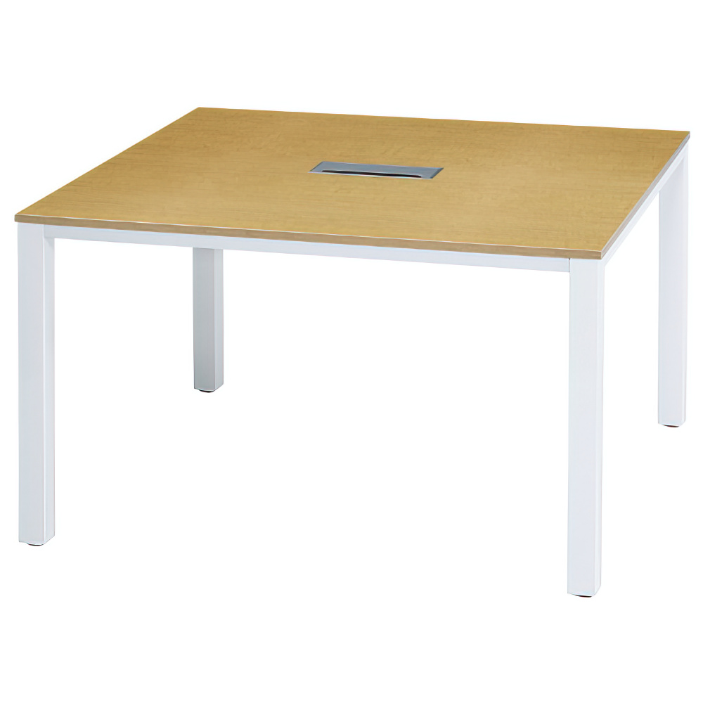 ミーティングテーブル ホワイトフレーム（W1200×D1200×H700）
