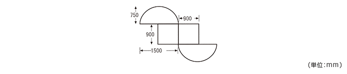構成図（LO-LBS0909：エランサ 角型ミーティングテーブル）