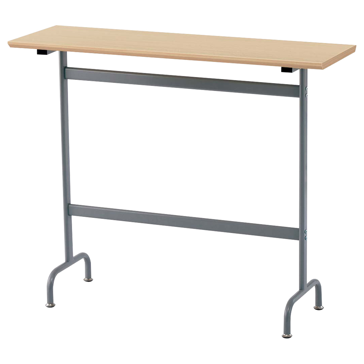 テーブル カウンターテーブル ハイテーブル 40cm 木製 オープンラック 1段 ホワイト 作業台 棚 ラック スリム デスク