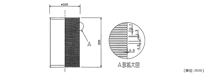 詳細外寸法（LO-DB22：ダストボックス DB-22）